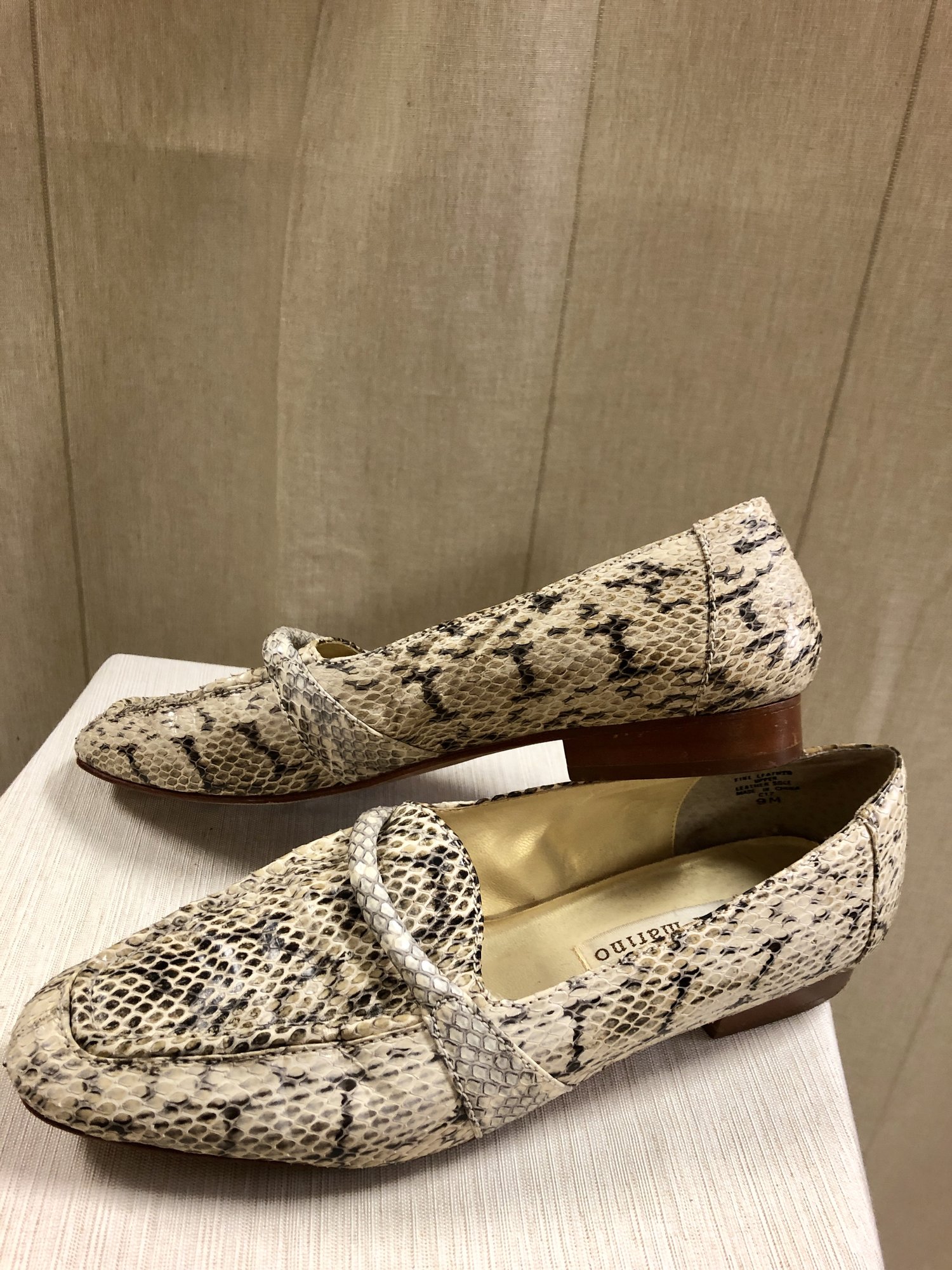 ANN MARINO Snakeskin Flats - Stitched Up